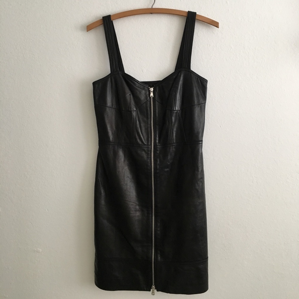 Marc Jacobs Lambskin Bustier Mini Dress